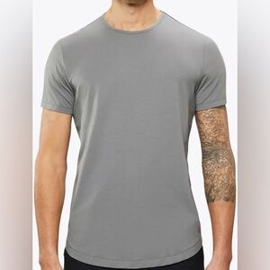 Cuts Clothing Split Hem T-Shirt in Granite